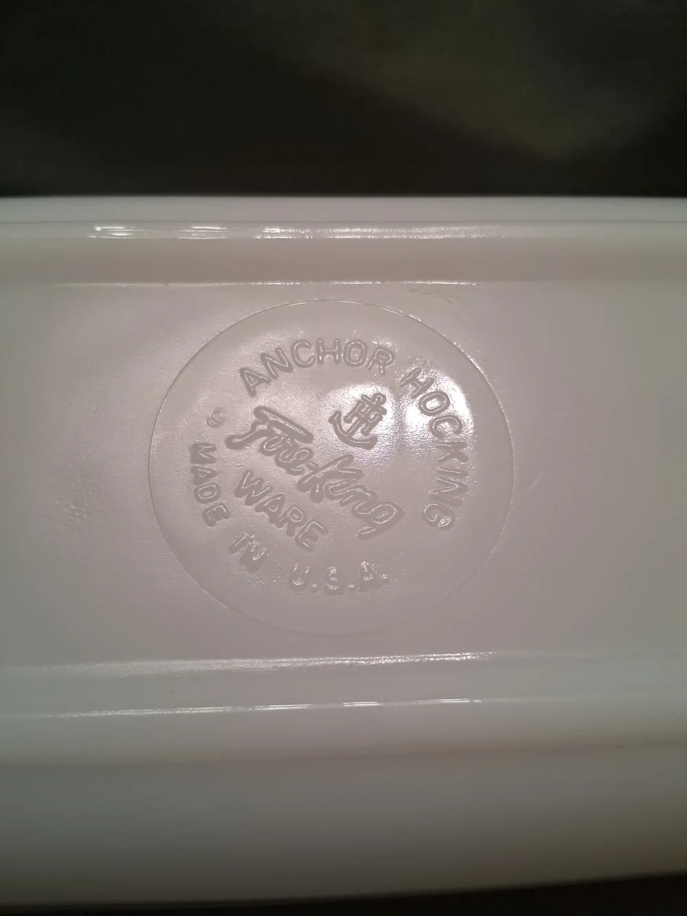 Vintage Anchor Hocking Fire-King Milk-White Oval Baking Dessert Dish